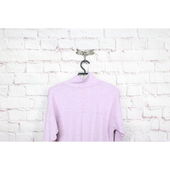 LL Bean SoftFlex Mockneck Pullover Light Mauve Heather Size M - Picture 4 of 9